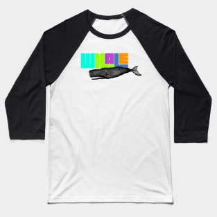 Retro Vintage Whale Baseball T-Shirt